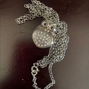 Owl watch necklace